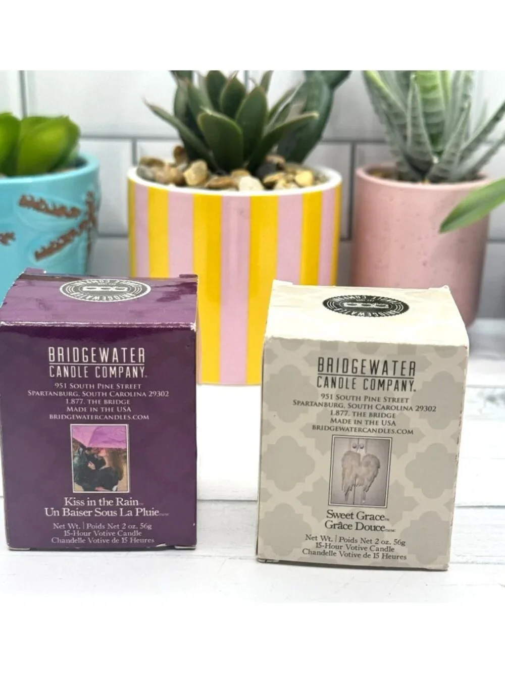 Bridgewater Candle Company Sweet Grace & Kiss In The Rain Votive Candles